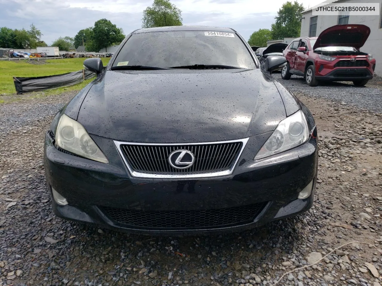 2011 Lexus Is 350 VIN: JTHCE5C21B5000344 Lot: 55415854