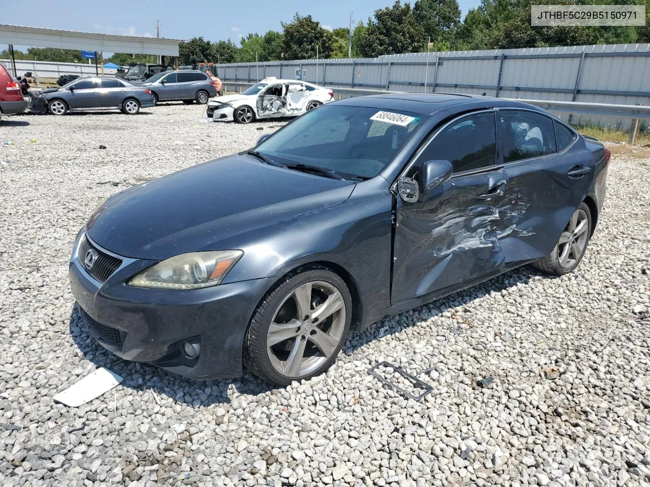 2011 Lexus Is 250 VIN: JTHBF5C29B5150971 Lot: 68846064