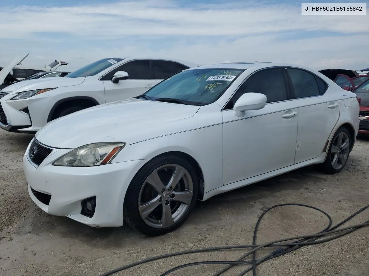 2011 Lexus Is 250 VIN: JTHBF5C21B5155842 Lot: 74330964