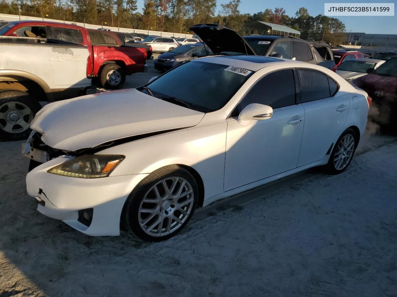 2011 Lexus Is 250 VIN: JTHBF5C23B5141599 Lot: 74607904