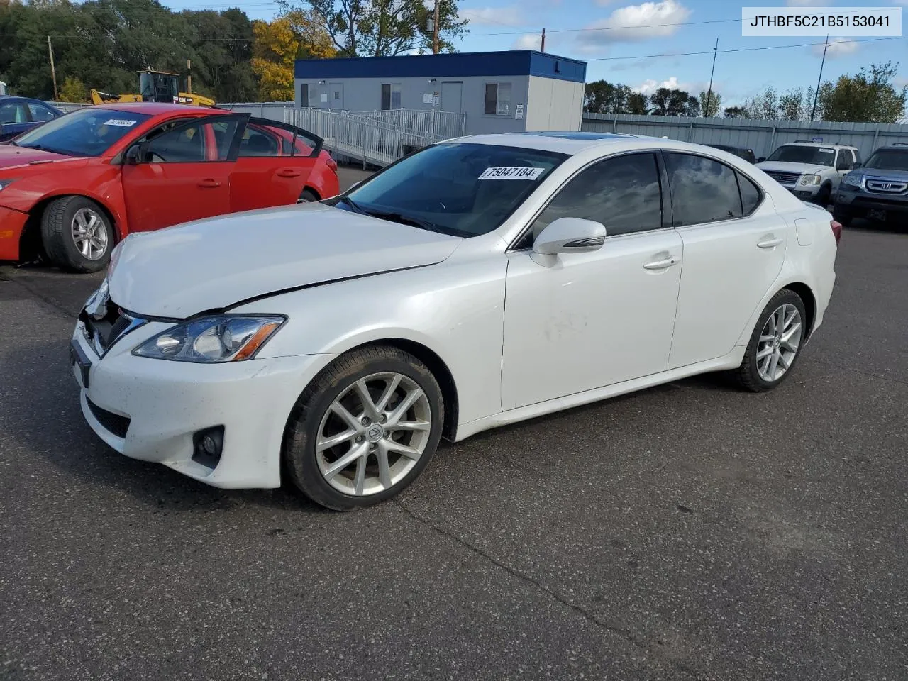 2011 Lexus Is 250 VIN: JTHBF5C21B5153041 Lot: 75047184