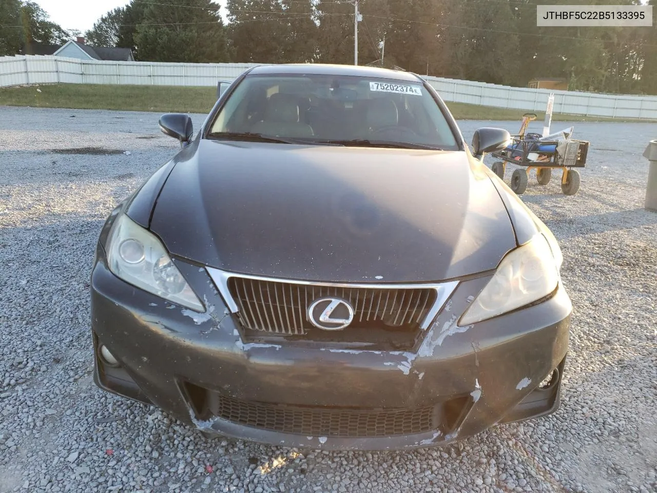 2011 Lexus Is 250 VIN: JTHBF5C22B5133395 Lot: 75202374