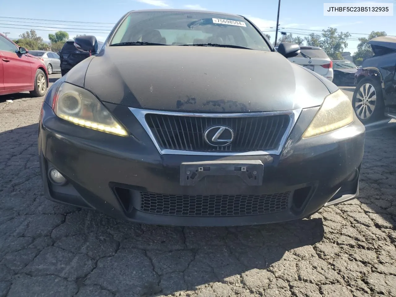 2011 Lexus Is 250 VIN: JTHBF5C23B5132935 Lot: 75698594