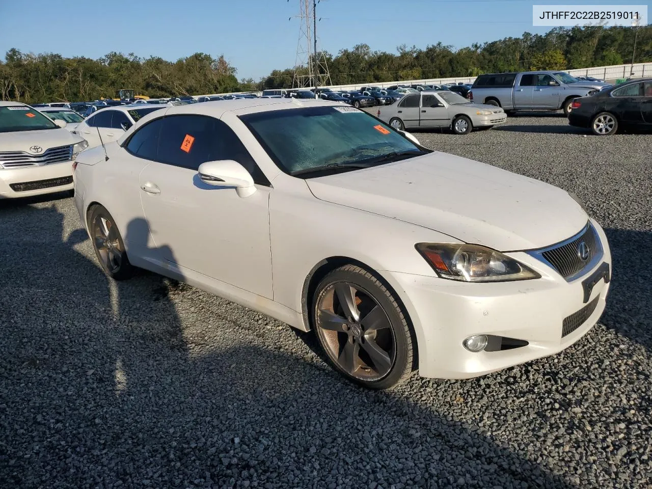 2011 Lexus Is 250 VIN: JTHFF2C22B2519011 Lot: 75828044