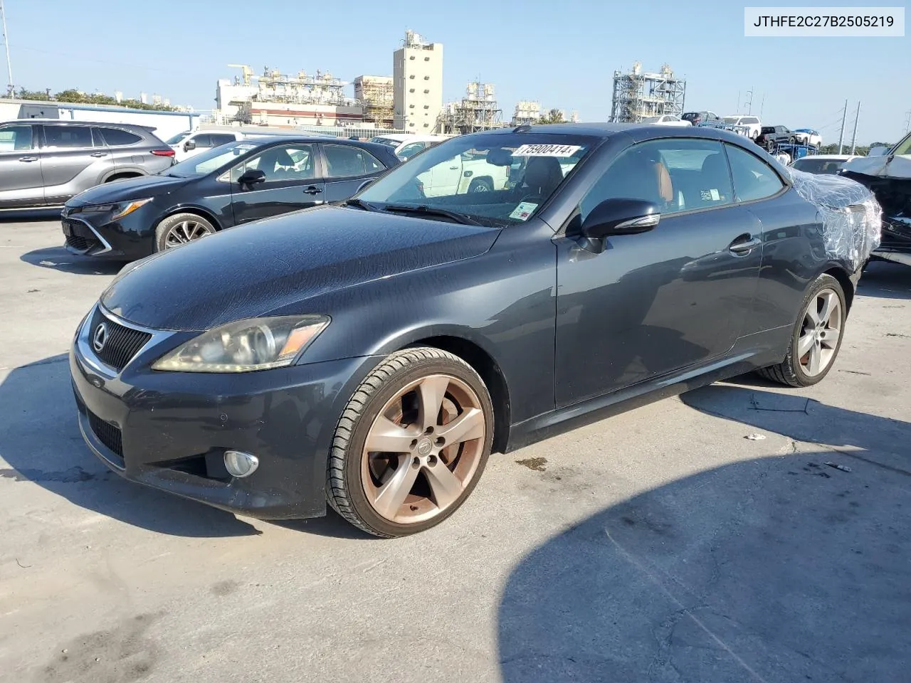 2011 Lexus Is 350 VIN: JTHFE2C27B2505219 Lot: 75900414