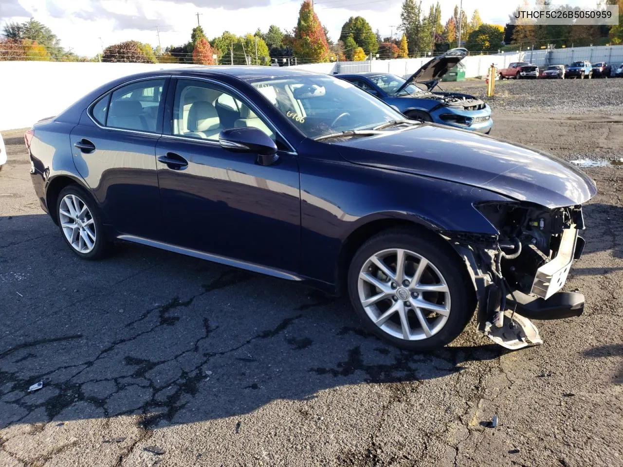 2011 Lexus Is 250 VIN: JTHCF5C26B5050959 Lot: 76095484