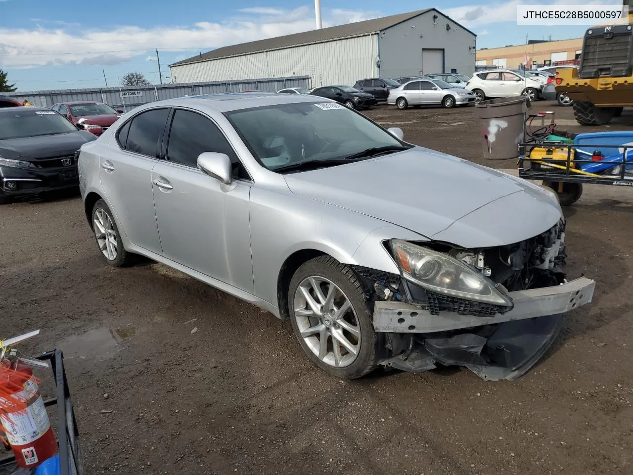 2011 Lexus Is 350 VIN: JTHCE5C28B5000597 Lot: 76917024