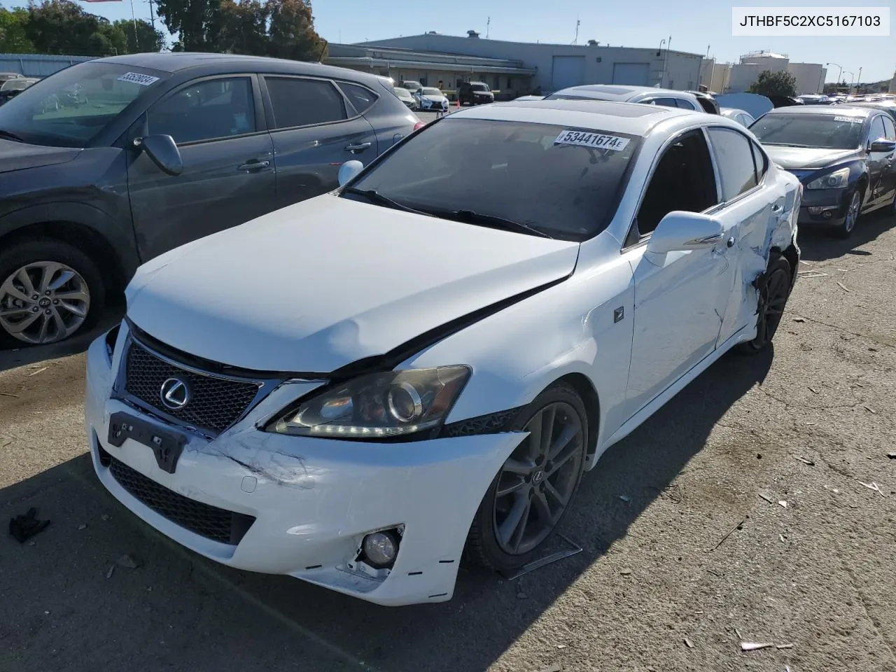 2012 Lexus Is 250 VIN: JTHBF5C2XC5167103 Lot: 53441674