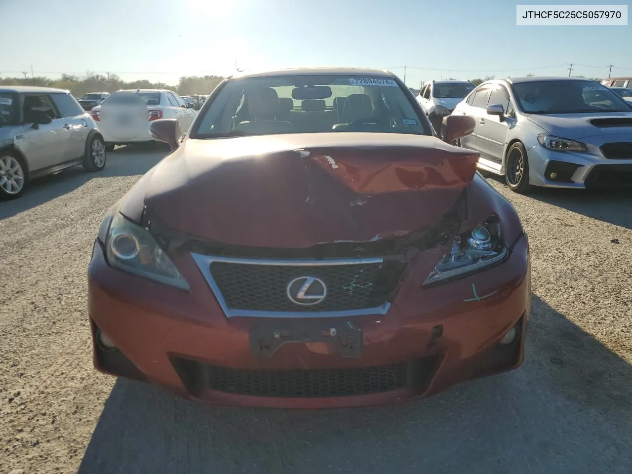 2012 Lexus Is 250 VIN: JTHCF5C25C5057970 Lot: 72894574