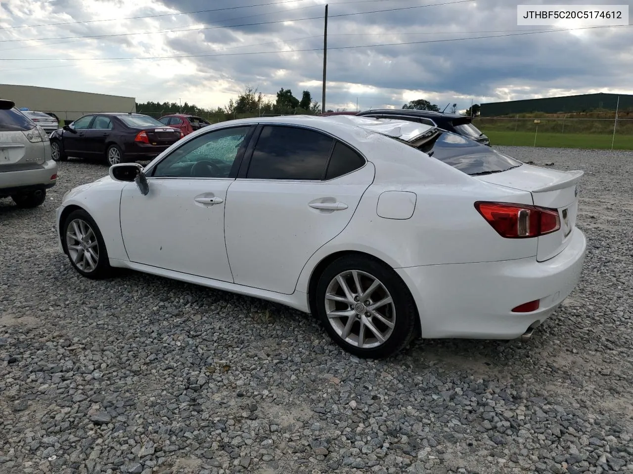 2012 Lexus Is 250 VIN: JTHBF5C20C5174612 Lot: 74053074