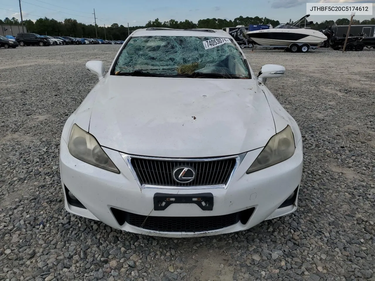 2012 Lexus Is 250 VIN: JTHBF5C20C5174612 Lot: 74053074