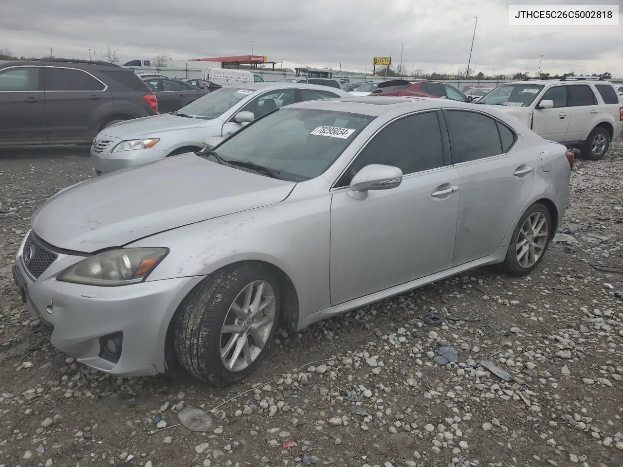 2012 Lexus Is 350 VIN: JTHCE5C26C5002818 Lot: 78295034