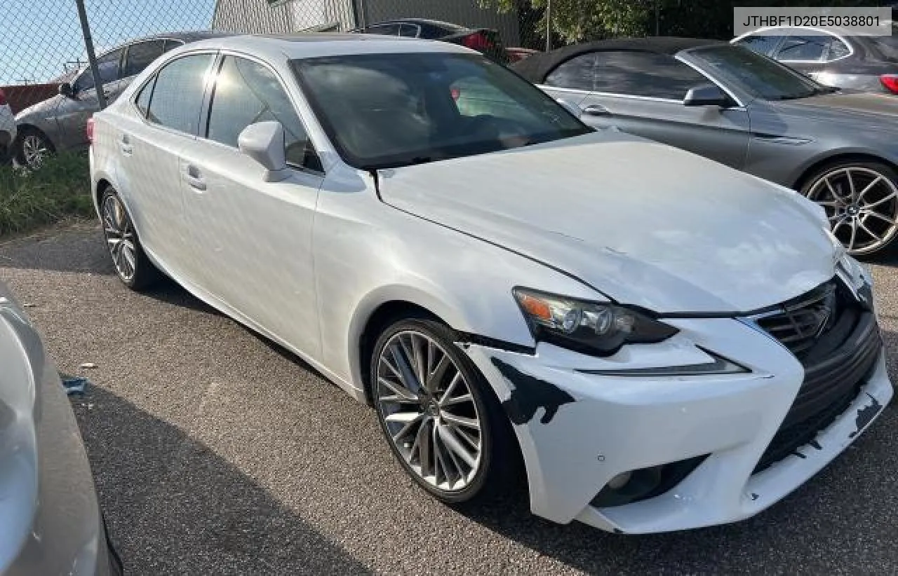 2014 Lexus Is 250 VIN: JTHBF1D20E5038801 Lot: 71675494