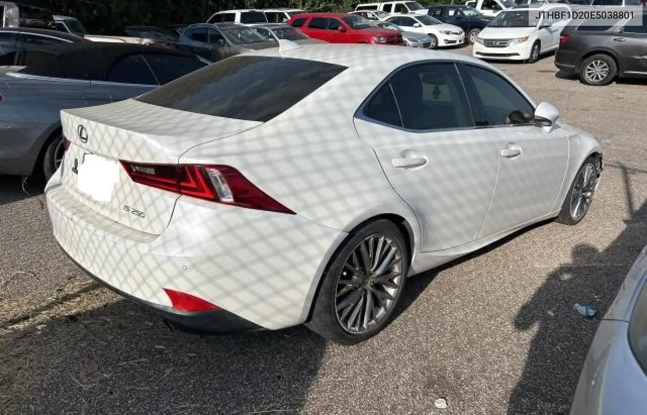 2014 Lexus Is 250 VIN: JTHBF1D20E5038801 Lot: 71675494