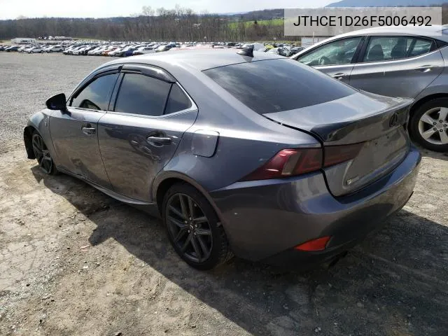 2015 Lexus Is 350 VIN: JTHCE1D26F5006492 Lot: 55598424