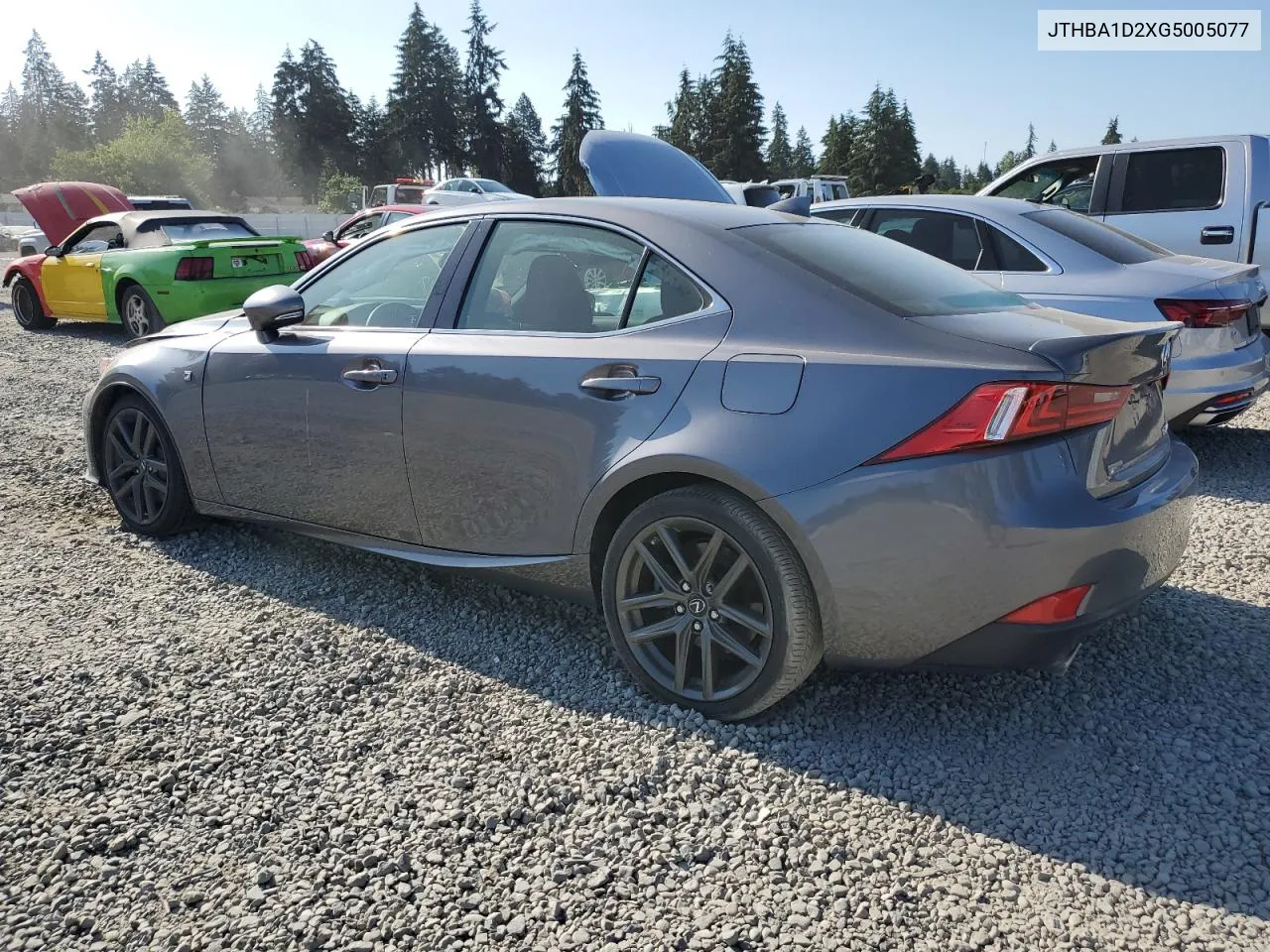 2016 Lexus Is 200T VIN: JTHBA1D2XG5005077 Lot: 63001174