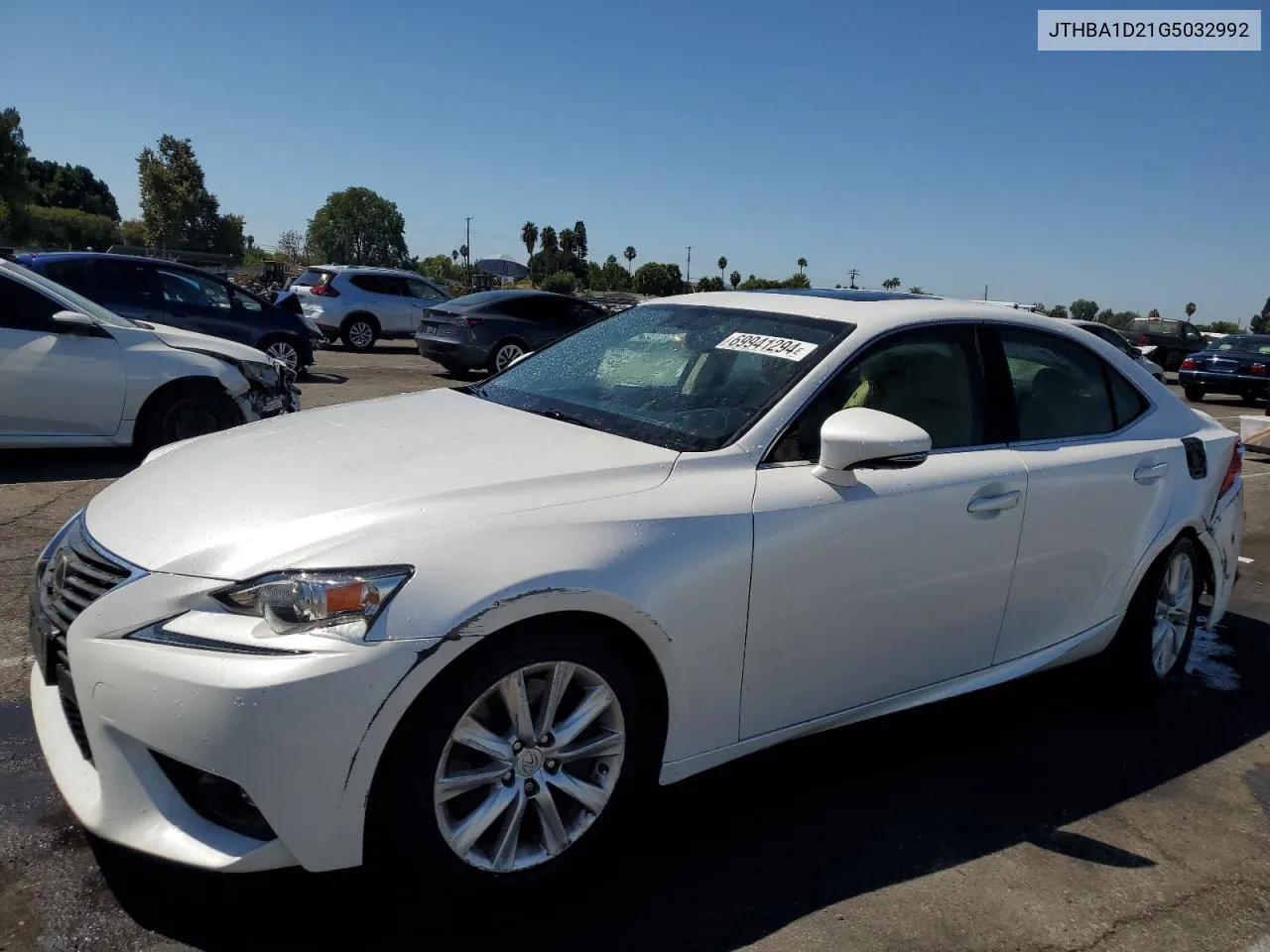 2016 Lexus Is 200T VIN: JTHBA1D21G5032992 Lot: 69941294