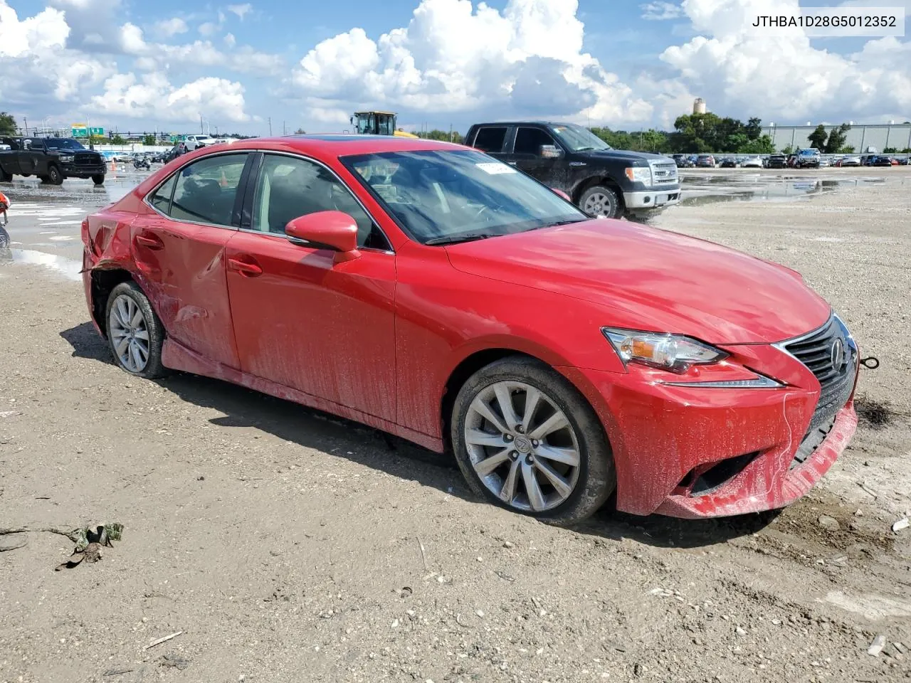 2016 Lexus Is 200T VIN: JTHBA1D28G5012352 Lot: 72750434