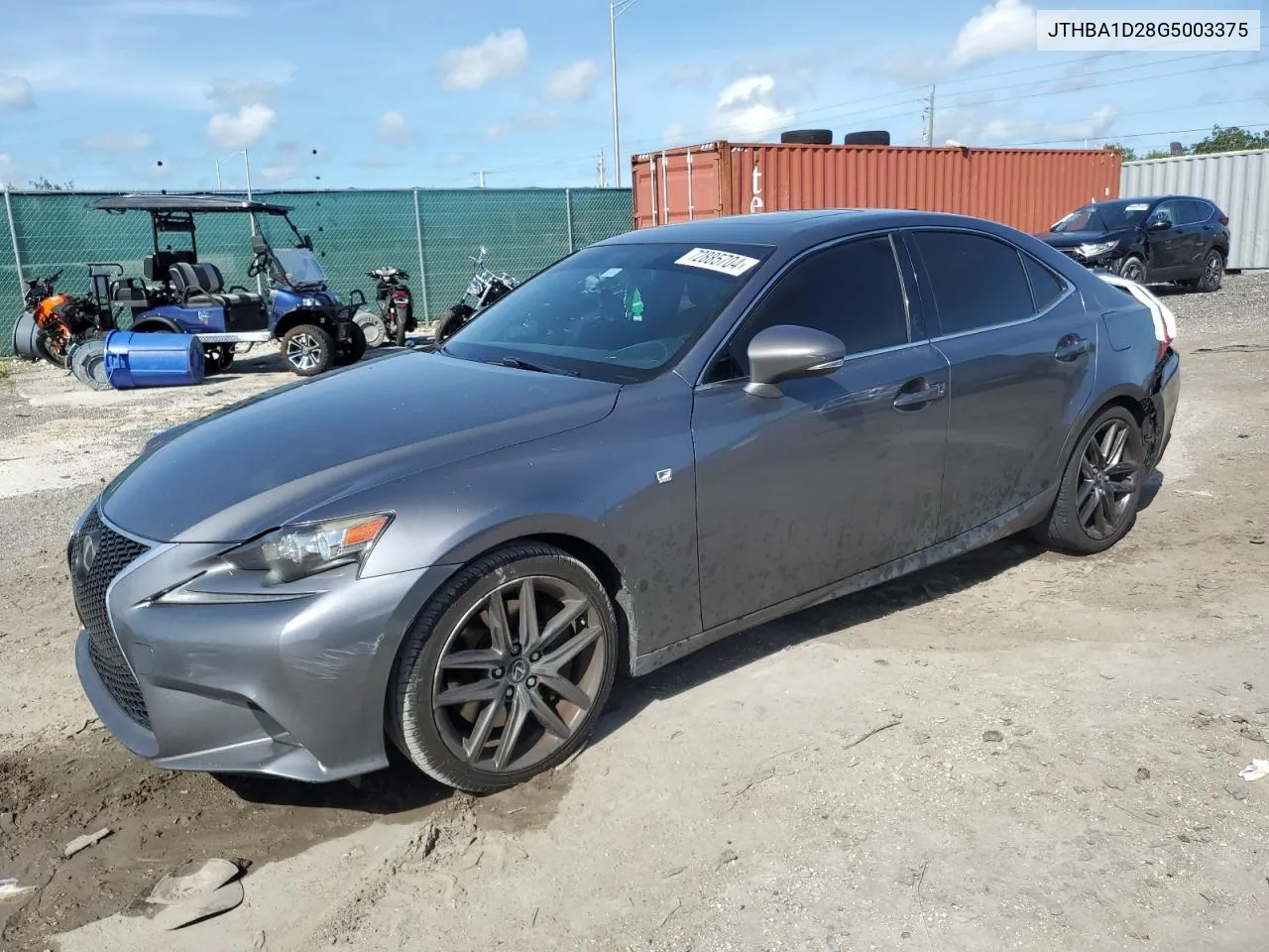 2016 Lexus Is 200T VIN: JTHBA1D28G5003375 Lot: 72885704