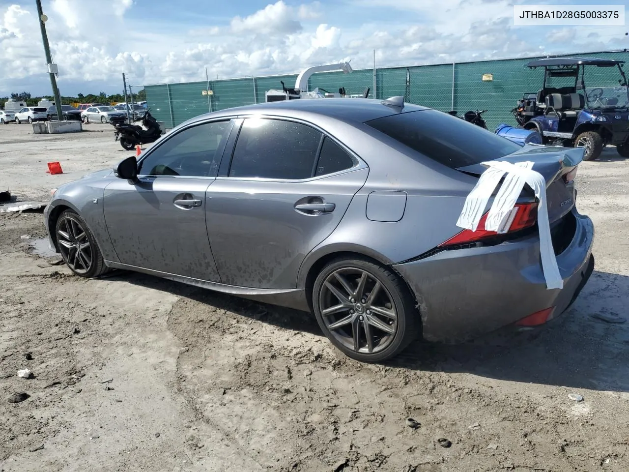 2016 Lexus Is 200T VIN: JTHBA1D28G5003375 Lot: 72885704