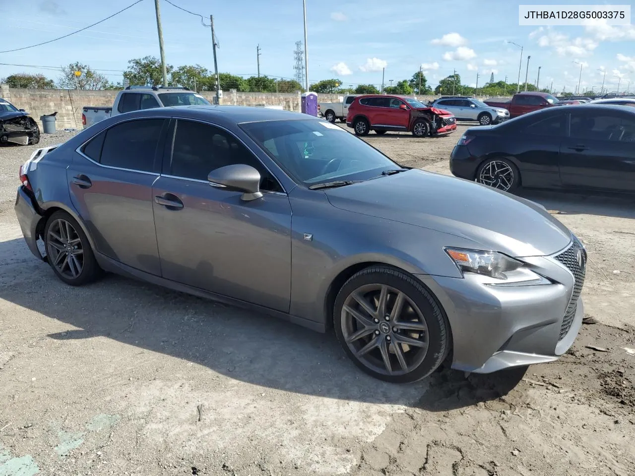 2016 Lexus Is 200T VIN: JTHBA1D28G5003375 Lot: 72885704