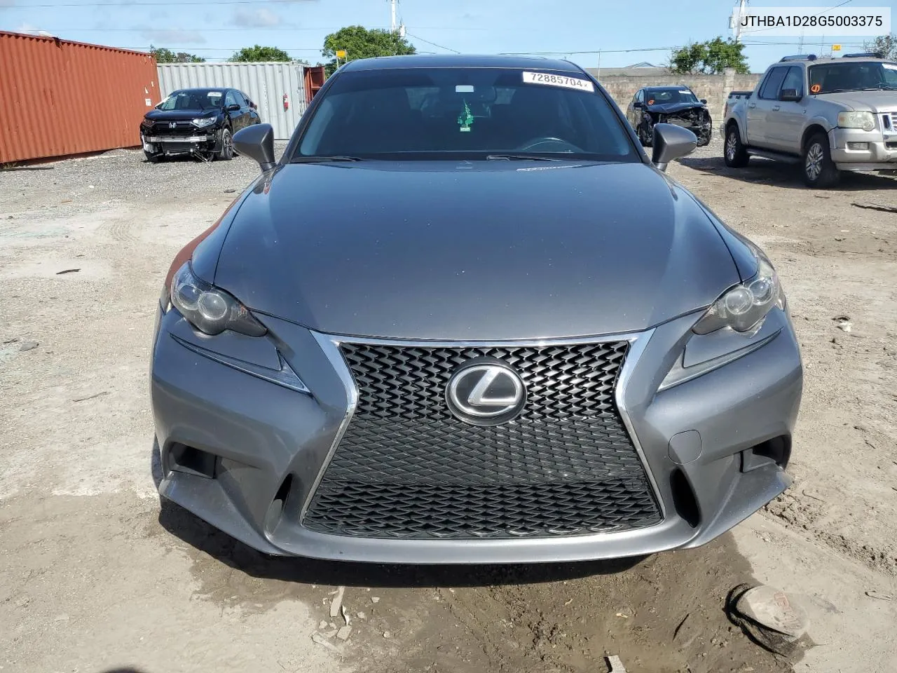 2016 Lexus Is 200T VIN: JTHBA1D28G5003375 Lot: 72885704