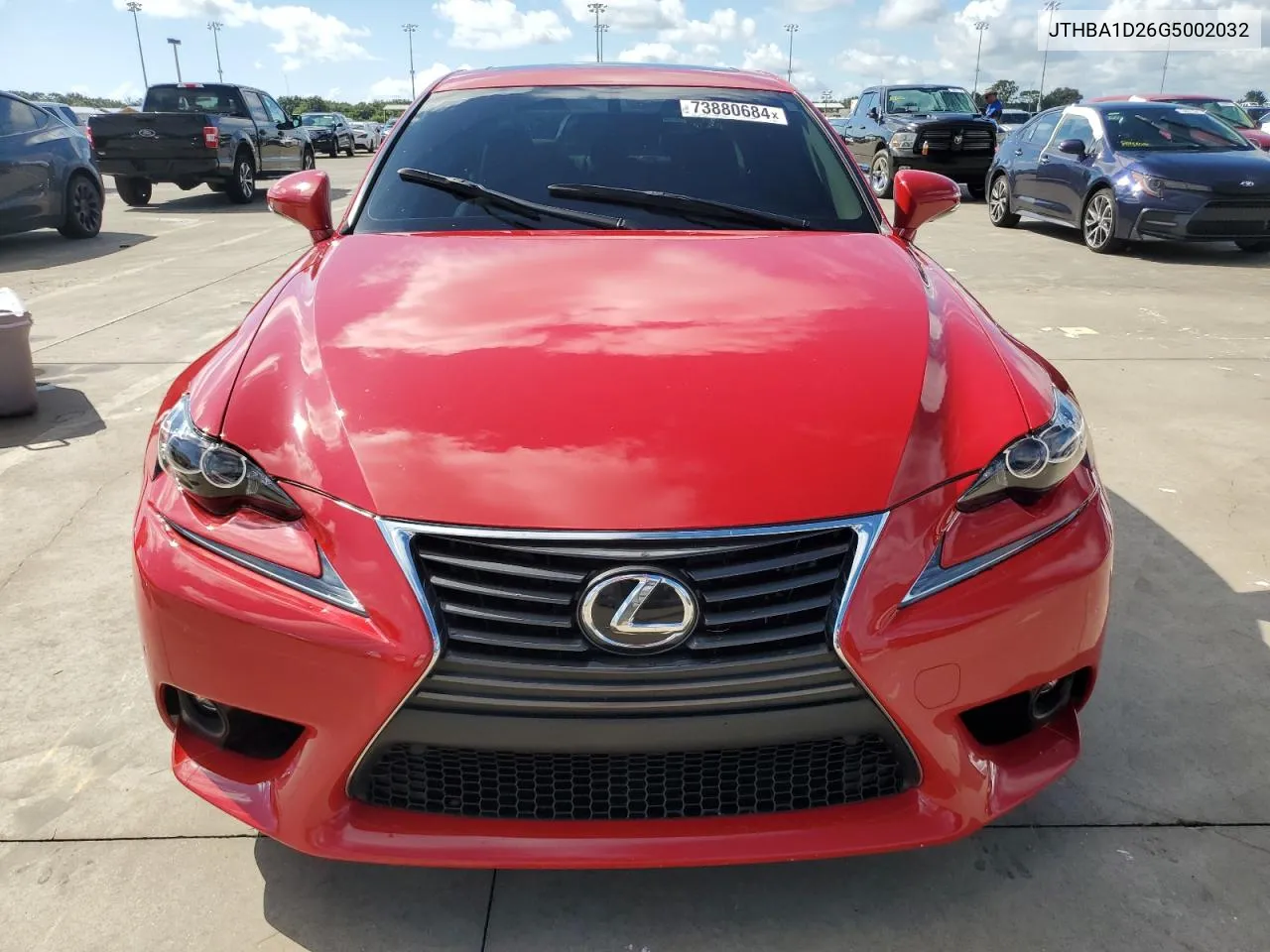 2016 Lexus Is 200T VIN: JTHBA1D26G5002032 Lot: 73880684