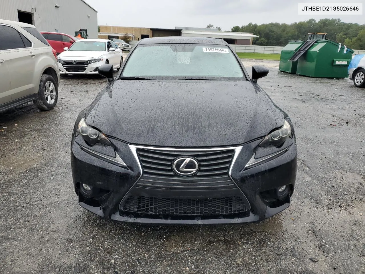 2016 Lexus Is 350 VIN: JTHBE1D21G5026646 Lot: 74975044