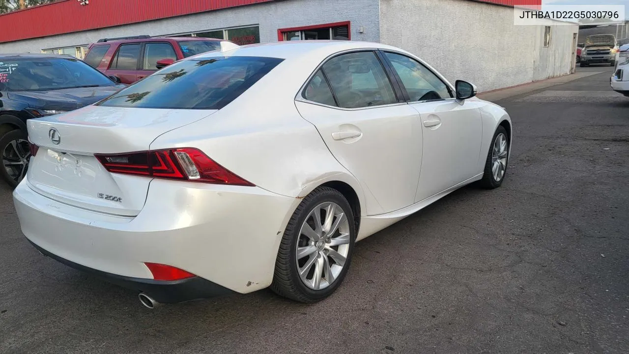 2016 Lexus Is 200T VIN: JTHBA1D22G5030796 Lot: 78089444