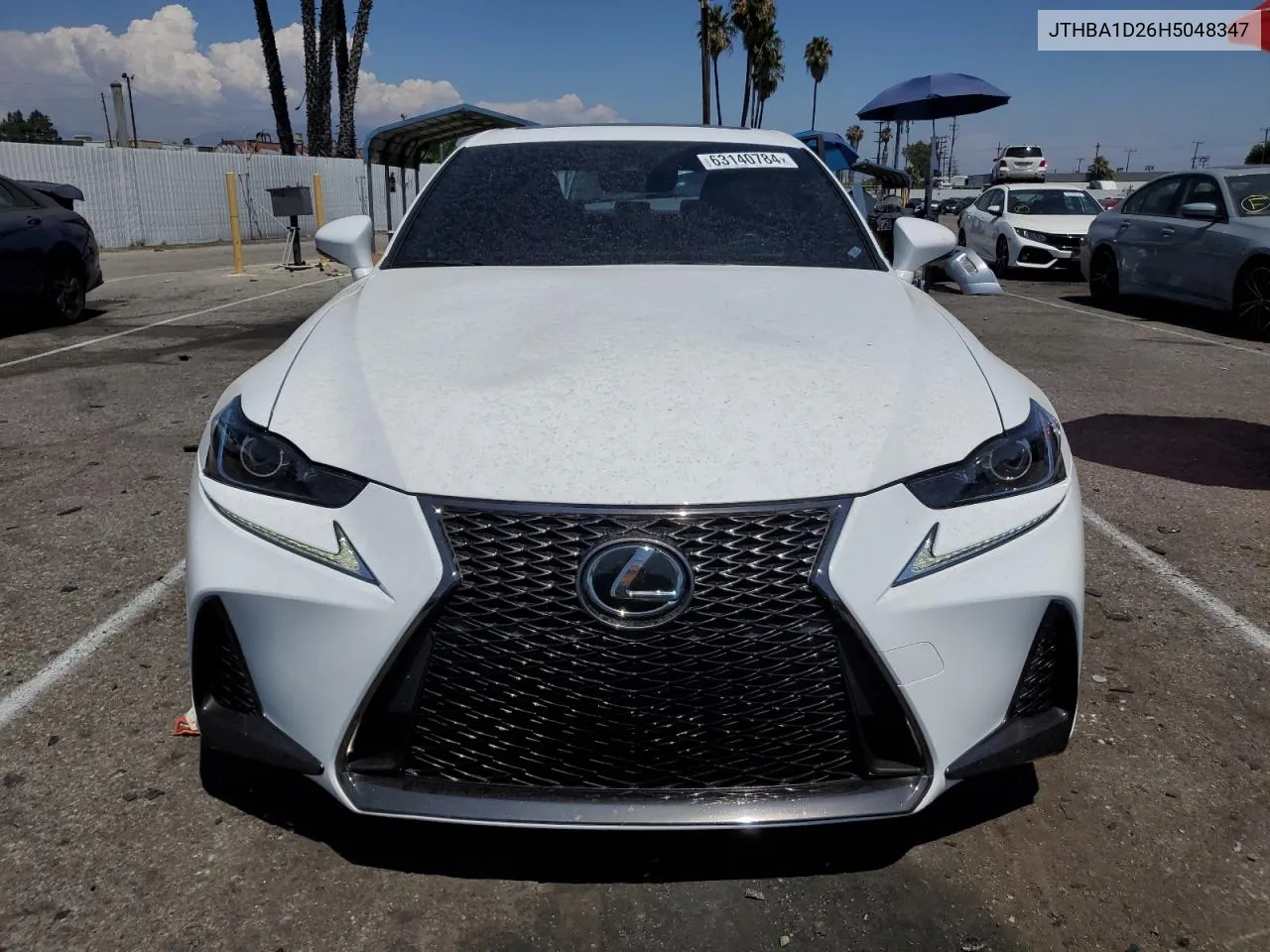 2017 Lexus Is 200T VIN: JTHBA1D26H5048347 Lot: 63140784