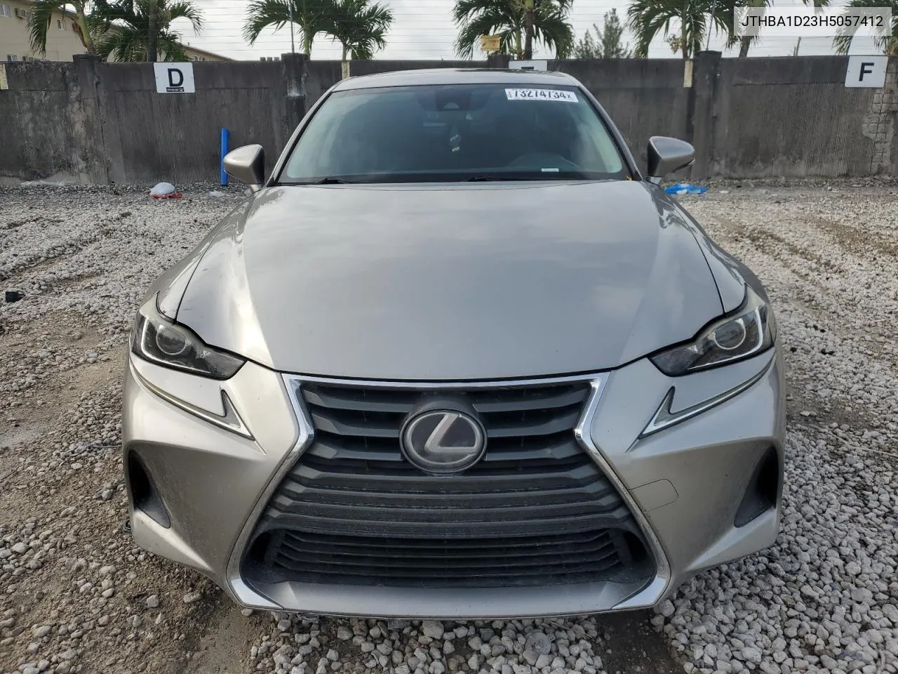 2017 Lexus Is 200T VIN: JTHBA1D23H5057412 Lot: 73274734