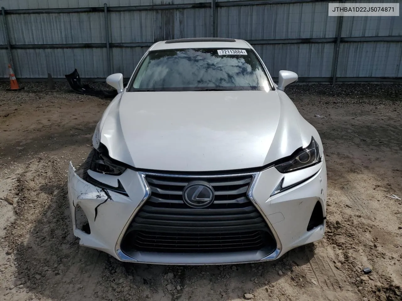 2018 Lexus Is 300 VIN: JTHBA1D22J5074871 Lot: 72113884