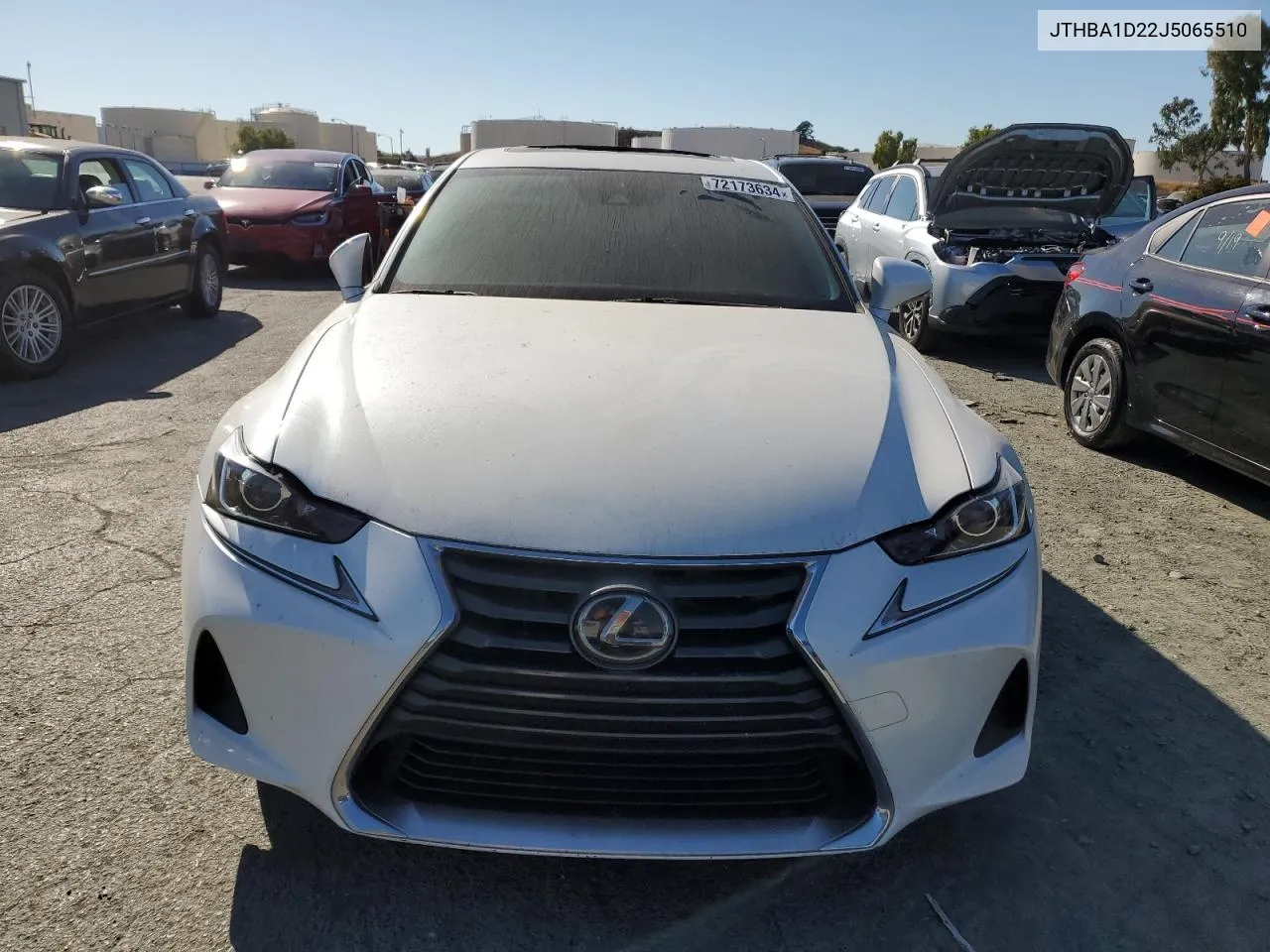 2018 Lexus Is 300 VIN: JTHBA1D22J5065510 Lot: 72173634