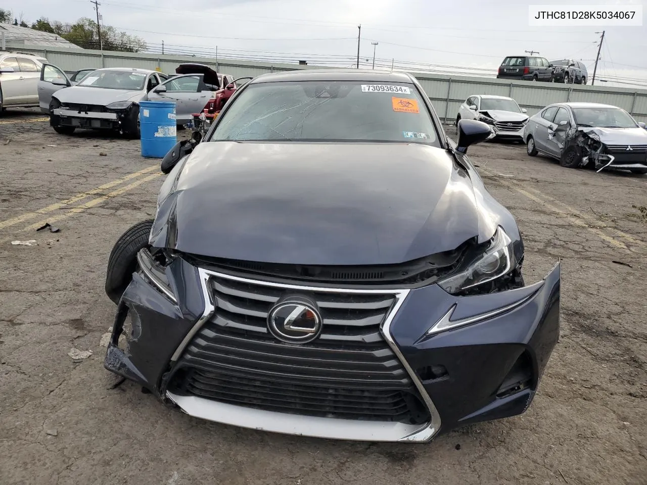 2019 Lexus Is 300 VIN: JTHC81D28K5034067 Lot: 73093634