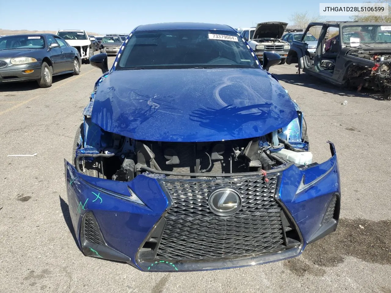 2020 Lexus Is 300 F Sport VIN: JTHGA1D28L5106599 Lot: 73379004