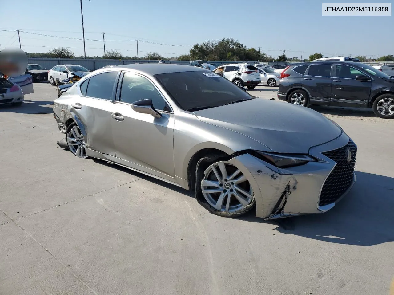 2021 Lexus Is 300 VIN: JTHAA1D22M5116858 Lot: 72009944