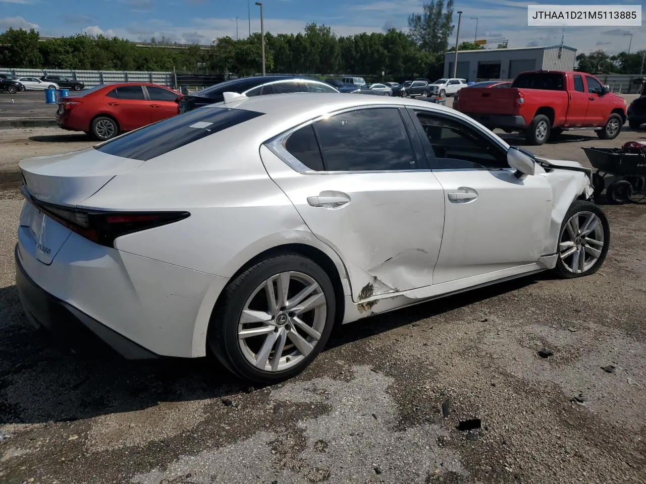 2021 Lexus Is 300 VIN: JTHAA1D21M5113885 Lot: 72039174