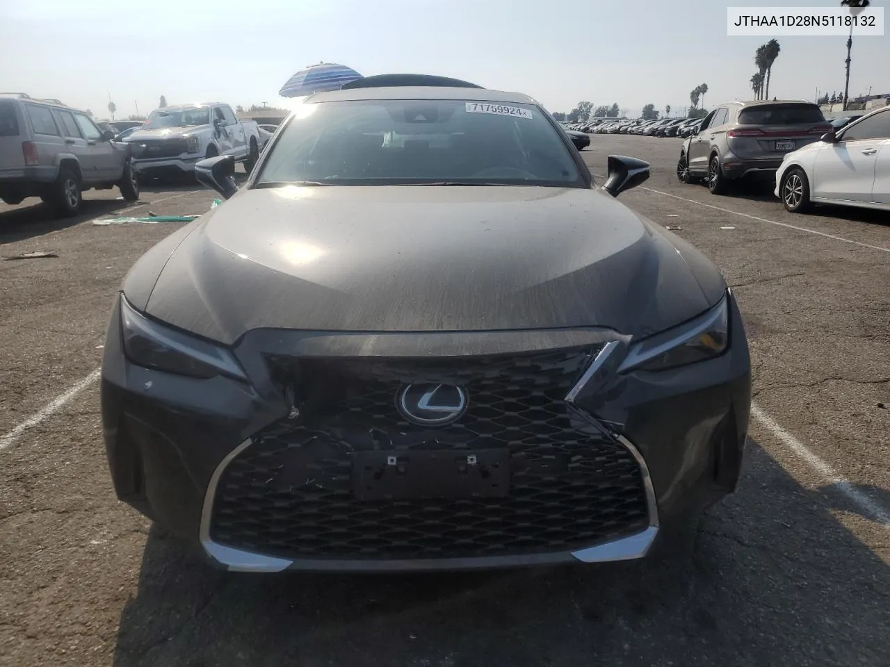 2022 Lexus Is 300 VIN: JTHAA1D28N5118132 Lot: 71759924