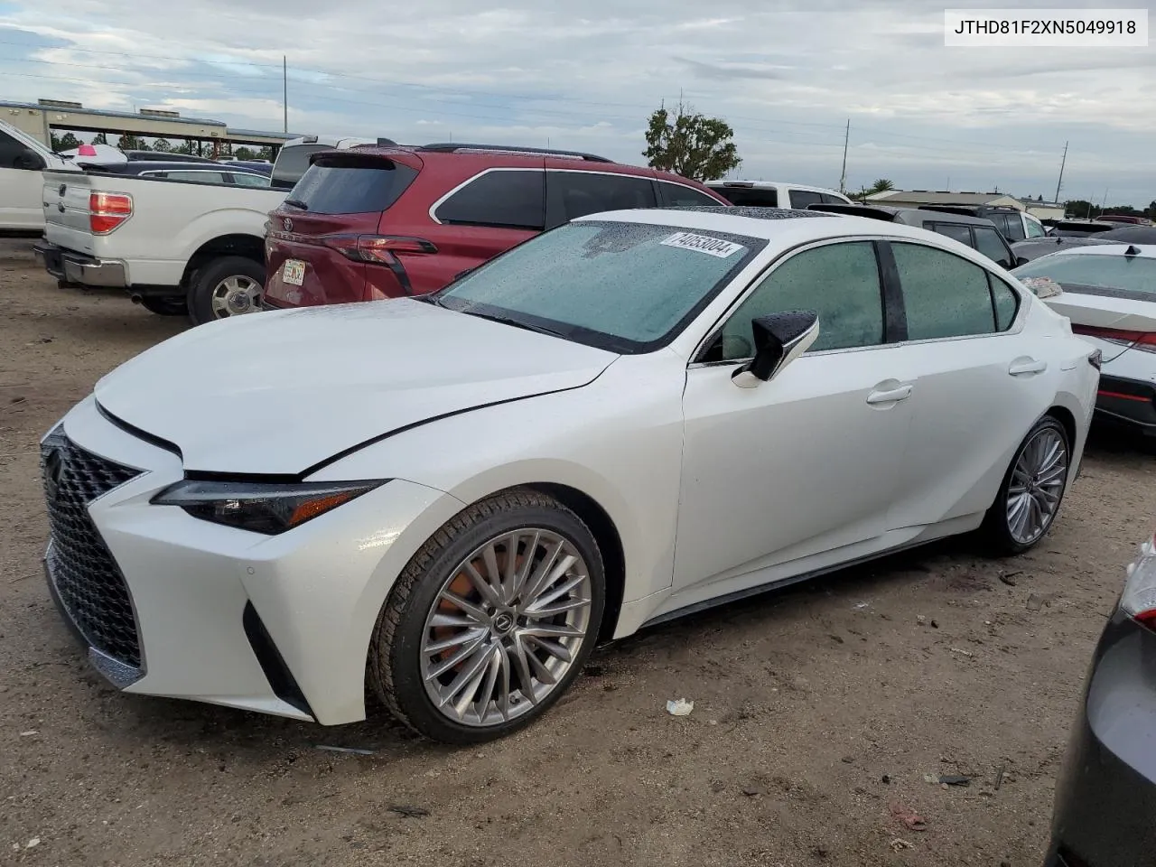 2022 Lexus Is 300 VIN: JTHD81F2XN5049918 Lot: 74053004