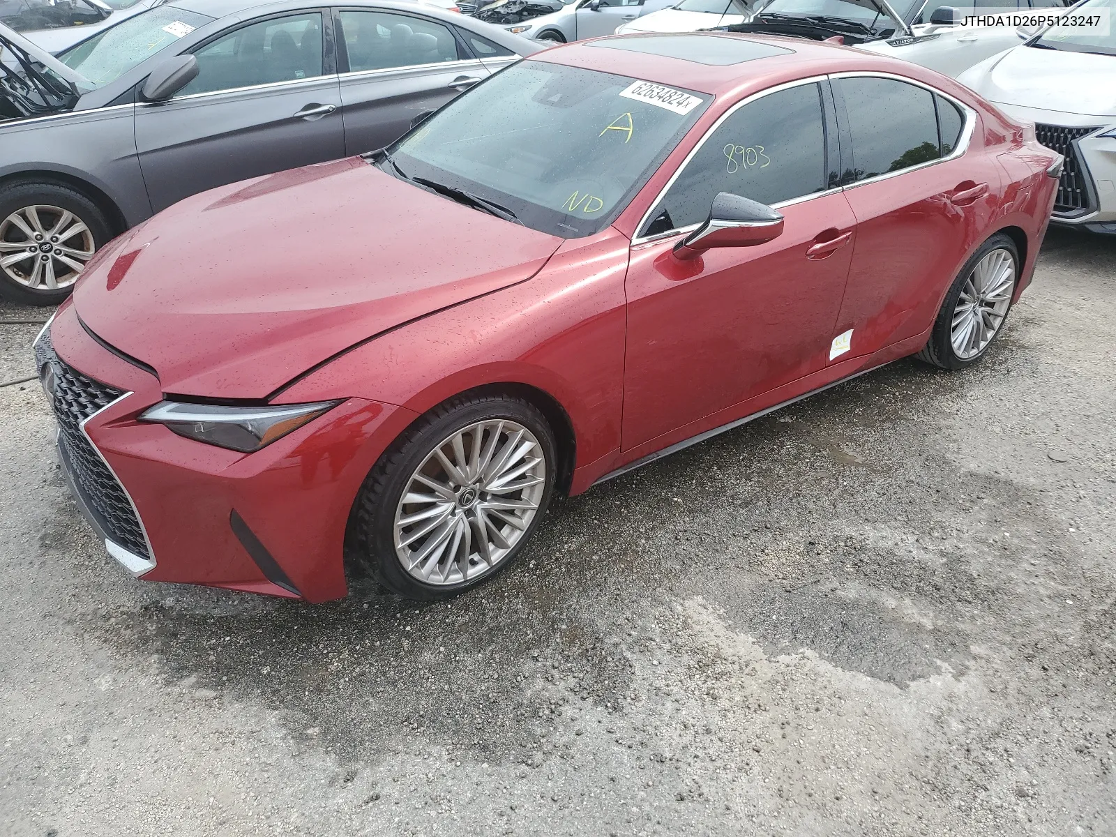 2023 Lexus Is 300 VIN: JTHDA1D26P5123247 Lot: 62634824