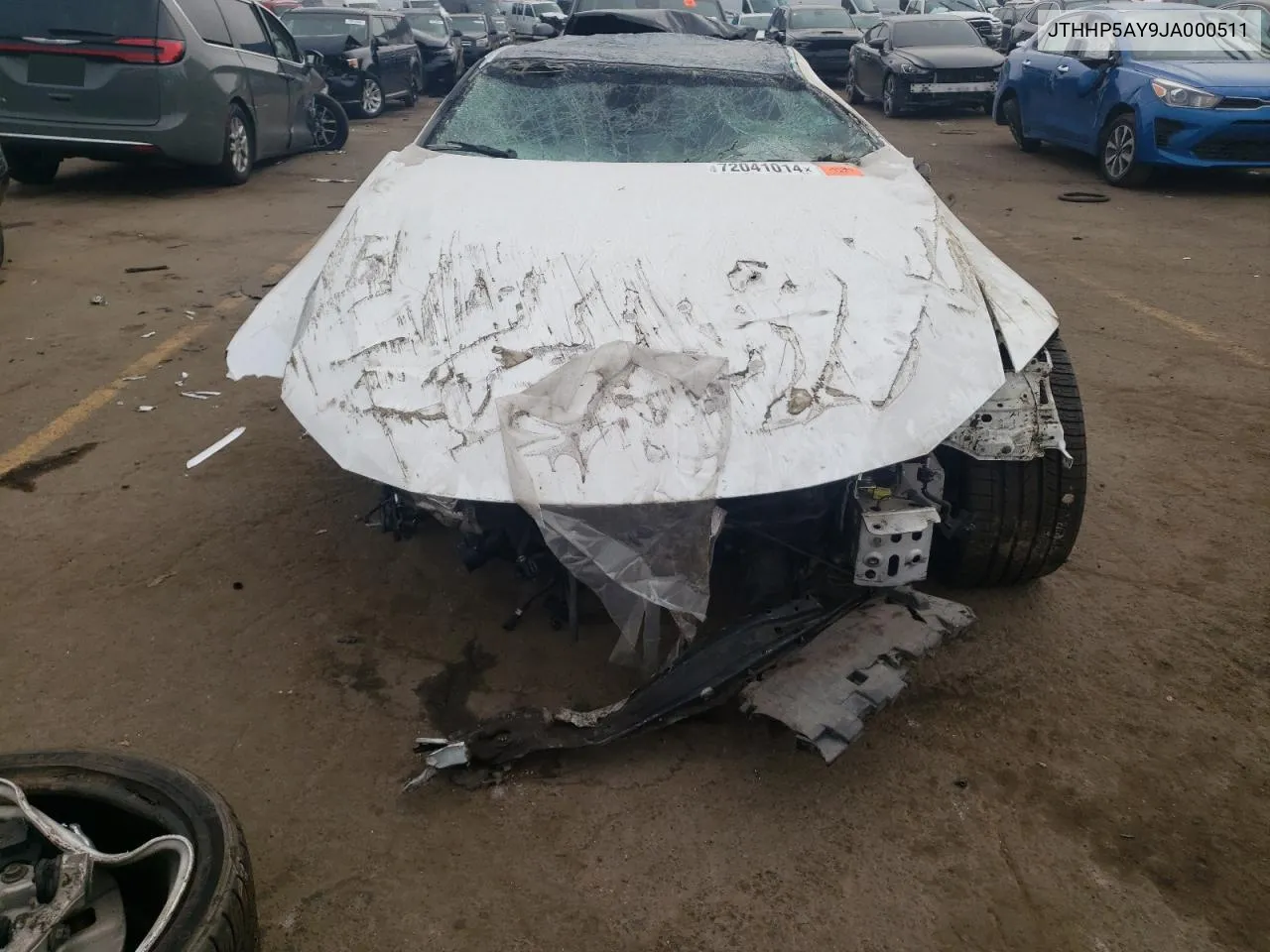 JTHHP5AY9JA000511 2018 Lexus Lc 500