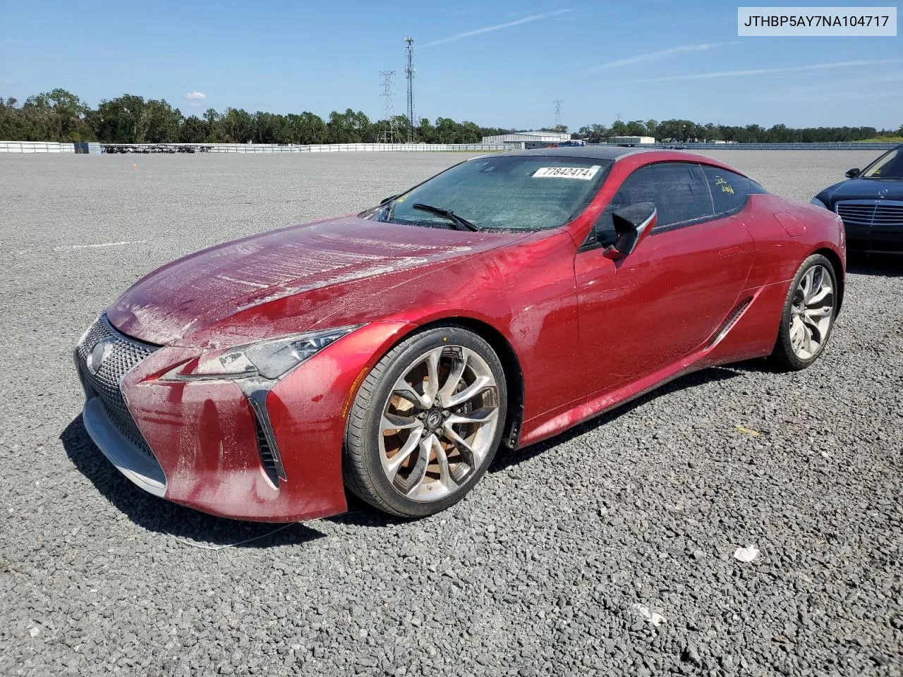 2022 Lexus Lc 500 VIN: JTHBP5AY7NA104717 Lot: 77842474