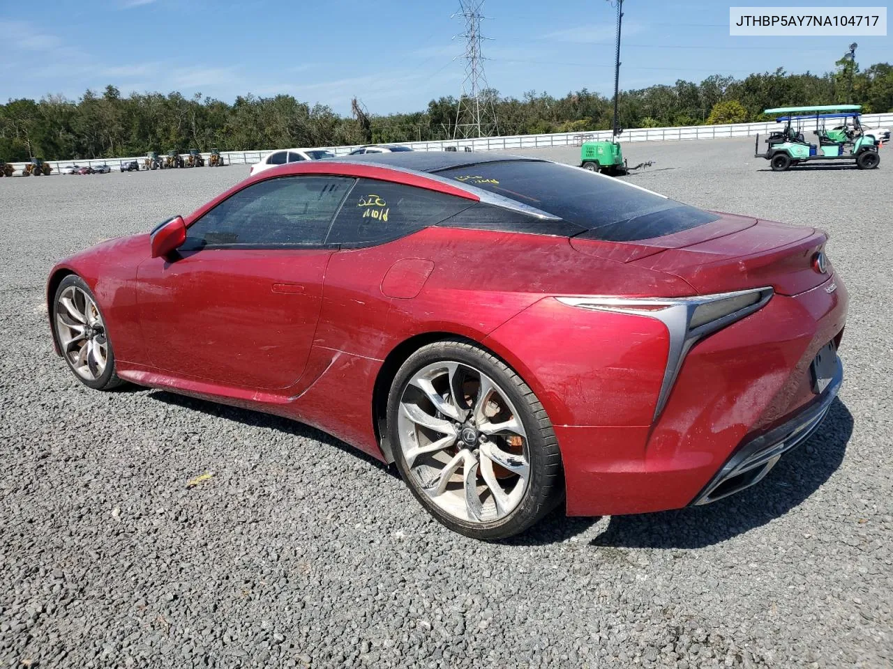 2022 Lexus Lc 500 VIN: JTHBP5AY7NA104717 Lot: 77842474