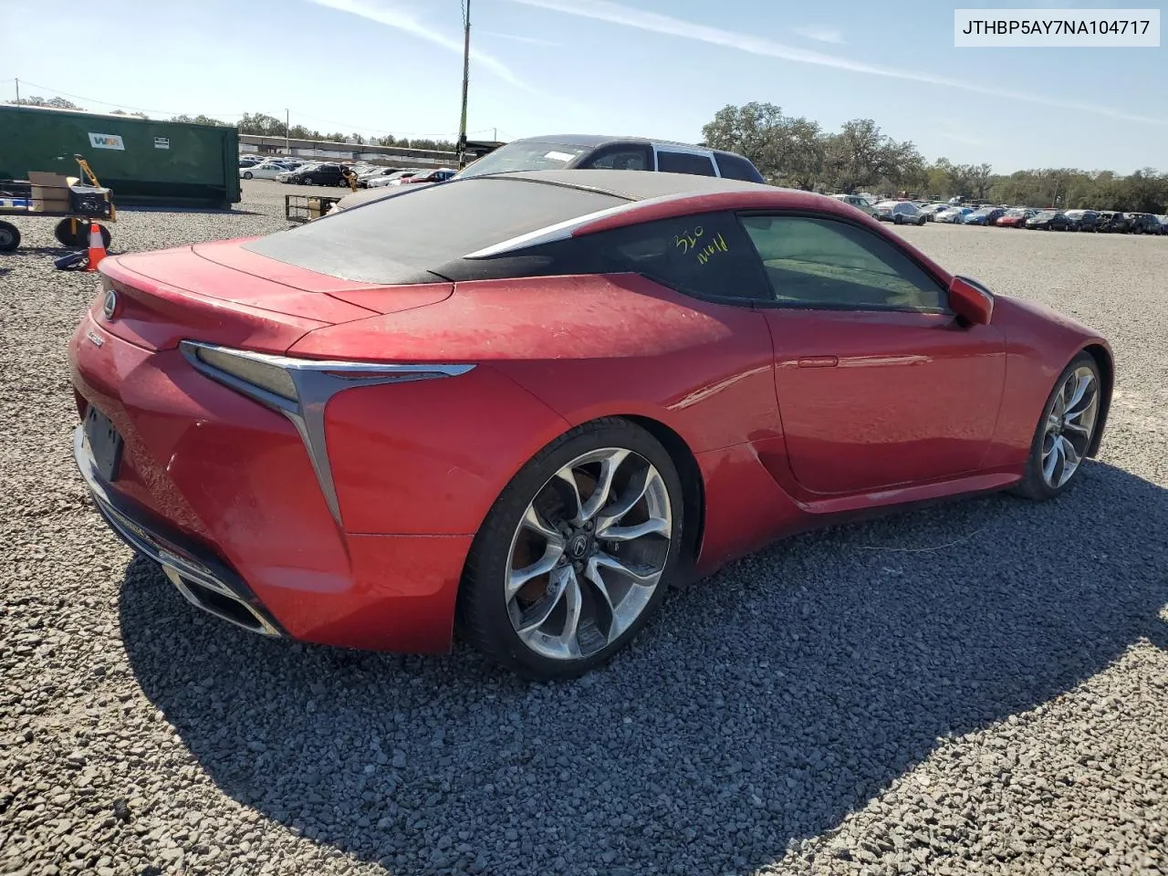 2022 Lexus Lc 500 VIN: JTHBP5AY7NA104717 Lot: 77842474