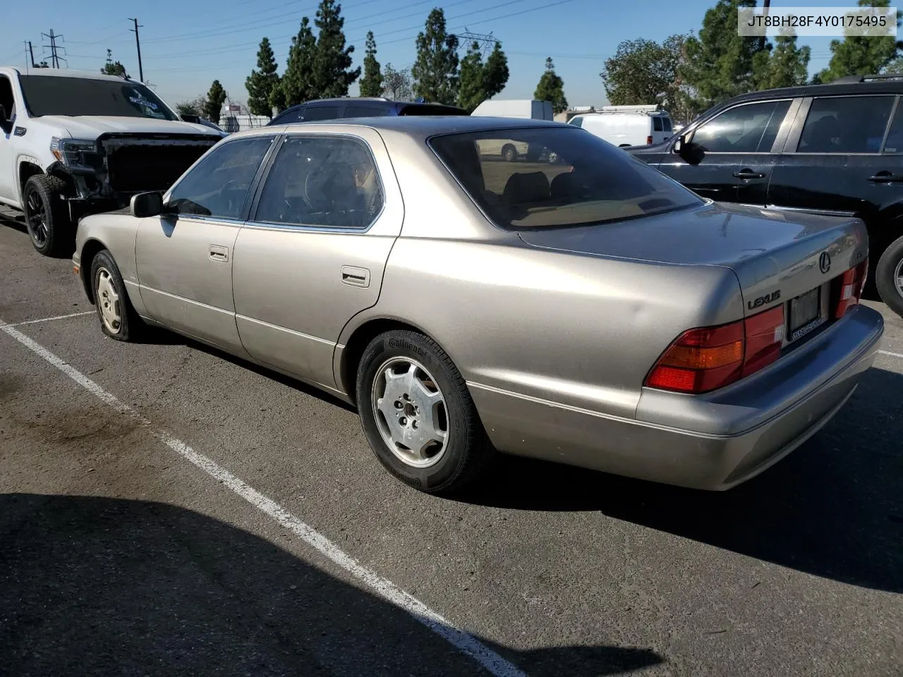 2000 Lexus Ls 400 VIN: JT8BH28F4Y0175495 Lot: 75060674