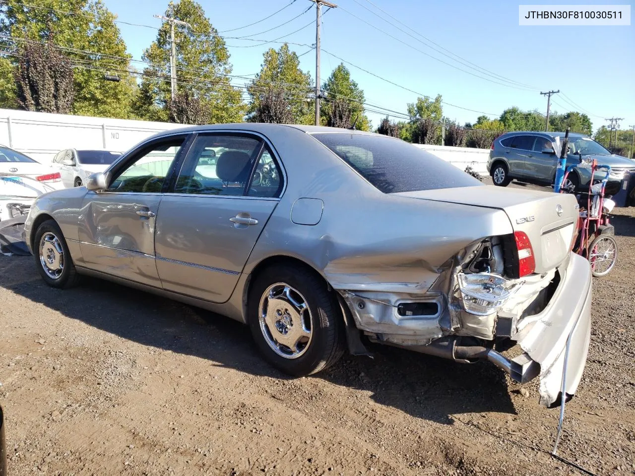 2001 Lexus Ls 430 VIN: JTHBN30F810030511 Lot: 70138224