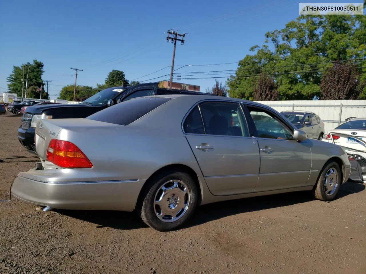 2001 Lexus Ls 430 VIN: JTHBN30F810030511 Lot: 70138224