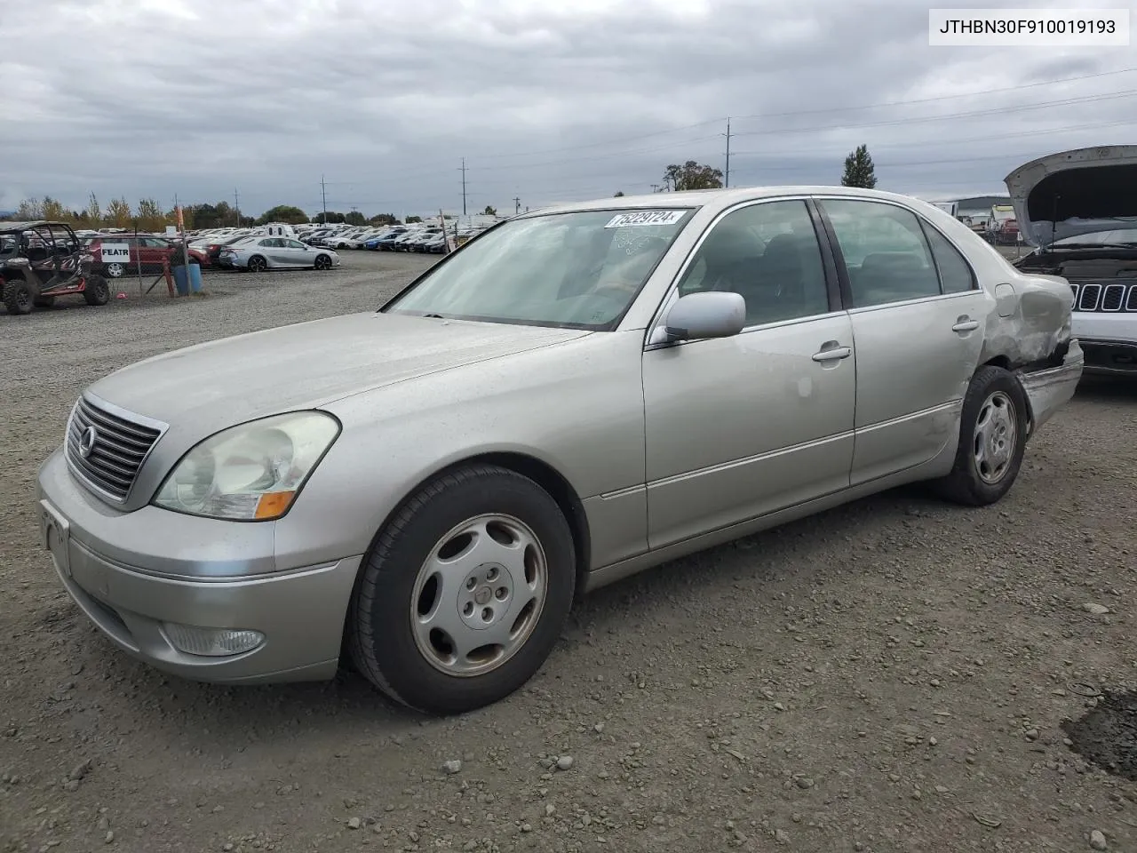 2001 Lexus Ls 430 VIN: JTHBN30F910019193 Lot: 75229724