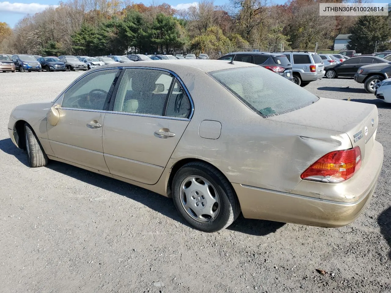 2001 Lexus Ls 430 VIN: JTHBN30F610026814 Lot: 79192234