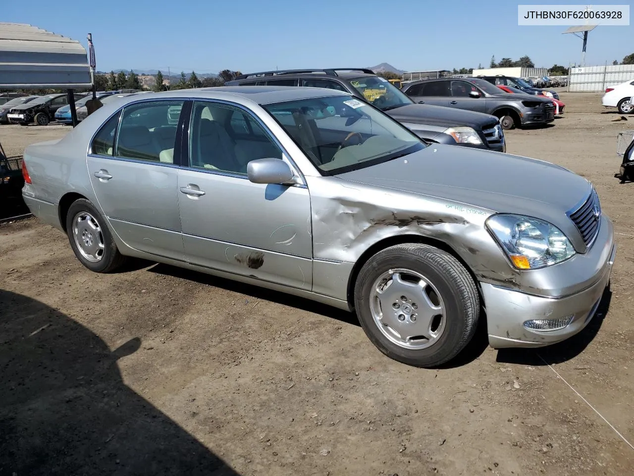 2002 Lexus Ls 430 VIN: JTHBN30F620063928 Lot: 72683284